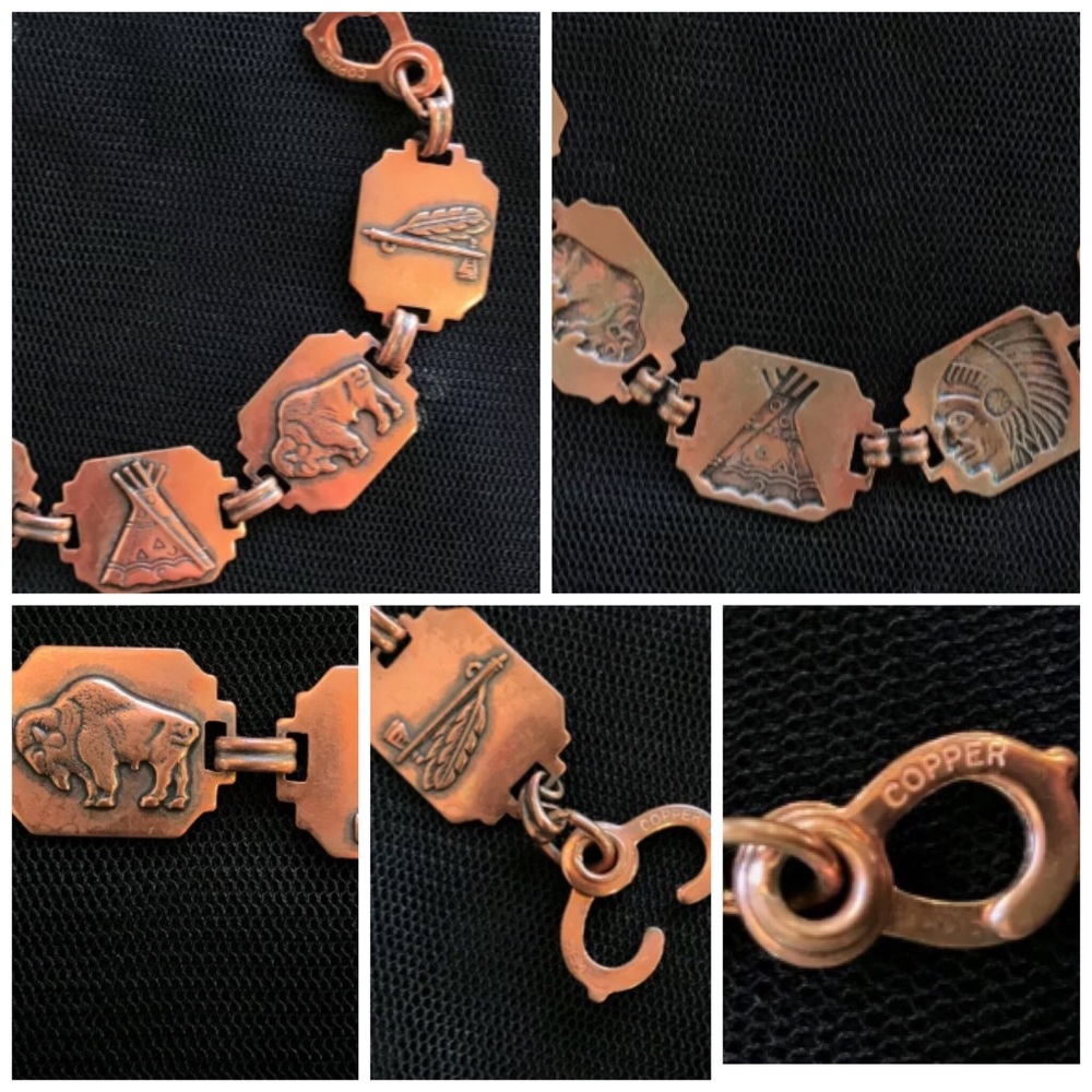 SOLD! Native American Trading Post Copper Bracelet